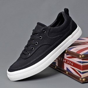 TY Zapatos de lona cómodos y ligeros para otoño, zapatillas casuales de caña <span class=keywords><strong>baja</strong></span> con cordones, zapatillas de moda estilo coreano. - Product Image 4