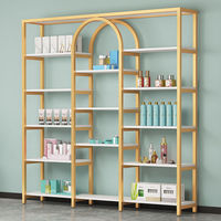 Vitrine d'exposition durable avec éclairage LED personnalisé pour salon de beauté, étagère à cosmétiques - Marque GZowin