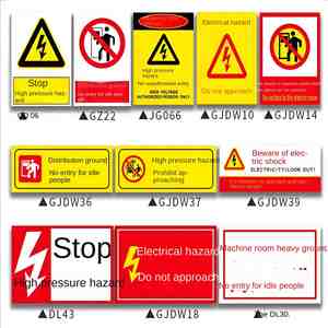 Panneaux de signalisation de sécurité électrique personnalisables en PVC, acrylique et aluminium réfléchissant avec impression sérigraphique et avertissement sur site - Product Image 3