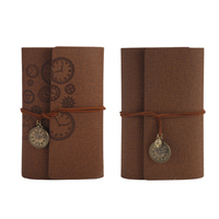 CANIA Carnet à spirales A6 en cuir PU souple avec logo personnalisé cousu, points blancs, 40 feuilles, haute qualité