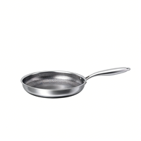 Ensemble de casseroles de luxe moderne en acier inoxydable triple couche antiadhésif nid d'abeille, 10 pièces, couvercles en verre, cuisson saine, 20/24/28/32 cm