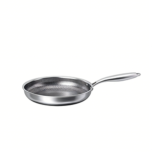 Ensemble de casseroles de luxe moderne en acier inoxydable triple couche antiadhésif nid d'abeille, 10 pièces, couvercles en verre, cuisson saine, 20/24/28/32 cm - Product Image 5