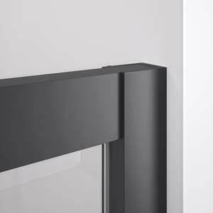 <span class=keywords><strong>Mampara</strong></span> de <span class=keywords><strong>Ducha</strong></span> Corredera sin Marco, Vidrio Templado Anti-Reflejo Transparente, Acabado Negro Mate, Ancho Adaptable de 105-110 <span class=keywords><strong>cm</strong></span>, Puerta Derecha - Product Image 2