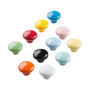 Đầy Màu sắc gốm nội knobs đồ nội thất ngăn kéo kéo vòng sứ Knob cho trẻ em Phòng Nhà Bếp Tủ tủ quần áo xử lý - Product Image 5