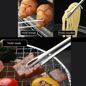 Heavy-Duty Stainless Steel <b>Tongs</b> | Non-Slip Long Handle for BBQ & <b>Serving</b> - Product Image 6