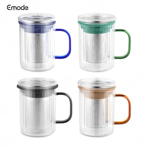 Gân sọc dọc rãnh Borosilicate cốc trà thủy tinh với trà Infuser giỏ - Product Image 6