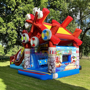 Castillo inflable pirata con tobogán para niños pequeños - Product Image 3