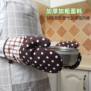 Guantes de horno de algodón grueso, tamaño estándar, aislantes del calor para hornear en la cocina y usar en el horno - Product Image 1