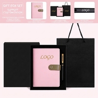 Coffret Cadeau Personnalisé de Carnet d'Adresses A5 Épais avec Couverture en Cuir et Papier, Journal Portable de Grande Beauté avec Logo Imprimé