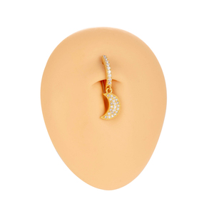 Anneaux de nombril étanches Maina en acier inoxydable, bijoux de piercing corporel, croix, cœur, zircon, pendentif pour nombril - Product Image 3