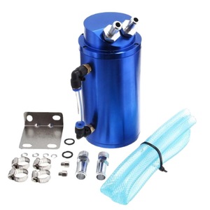 Haofa Oil Filter Can Aluminum Alloy Blue For Car Engine Modification Upgrade Breath Can With Mounting <b>Bracket</b> And Fittings - Product Image 1