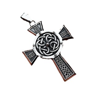Celtic <b>Cross</b> Pendant Necklace In Antique Silver Plated Alloy Unisex Religious Jewelry Gift Everyday Wearing - Product Image 3
