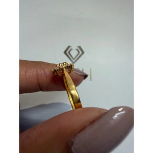 Bague empilable Fleur de Diamant, Diamant de laboratoire taille ronde, Or massif 14K 18K, Solitaire, Bande florale de luxe, Bague de promesse, Prix de gros usine B2B - Product Image 4