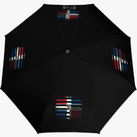 Bonito Paraguas con Diseño de la Bandera Nacional de República Dominicana, Resistente al Agua y al Sol, con Estampado de Emblema, Totalmente Automático