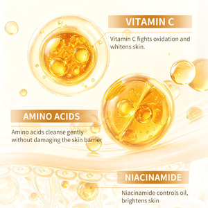 Espuma Limpiadora Facial con Vitamina C de Marca Privada OEM, Suave y Aclarante, Control de Grasa y Minimiza Poros - Product Image 5