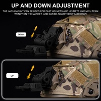 Support de casque DO XI/Wosport en nylon pour visière NVG L4G24, support haute pression pour casques PVS15/PVS18/GPNVG18 - Noir/Tan, léger