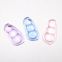 Repose-poignet créatif en silicone transparent en forme de pois, mini coussin antidérapant mignon pour souris, support de main étanche pour bureau