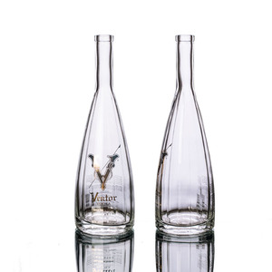 Cuello largo Peso pesado Fondo redondo 75cl 750ML Whisky Vodka Botellas de vidrio Licores - Product Image 4