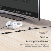 Câble audio personnalisé OEM 3,5 mm TRRS femelle vers 3,5 mm TRS femelle, adaptateur de connecteur AUX, gaine en PVC pour utilisation avec caméra de voiture