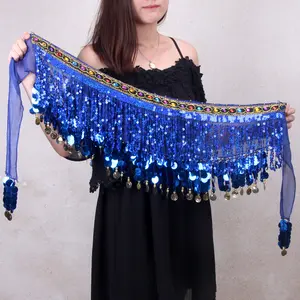Belly dance belt costumes sequins tassel belly dance hip scarf