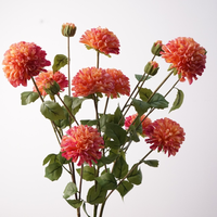 Chrysanthème Artificiel Grandes Têtes Effet Naturel, 5 Branches, Blanc, pour Décoration Mariage, Maison, Fêtes et Arrangements Floraux Événementiels