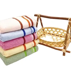 Luxury High Quality 120g Soft in Stock 32*74cm Viscose Bamboo Cotton Double Yarn Section Thickened Towel