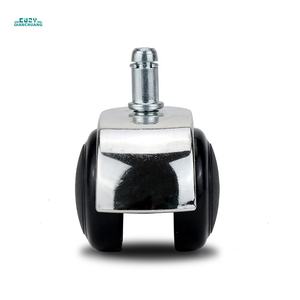 2 Zoll Einsatz schaft Zink legierung Nylon und <span class=keywords><strong>PVC</strong></span> Bürostuhl Lenkräder - Product Image 3