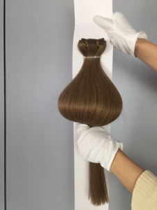 Extensiones de cabello humano 100% ruso de Dragonbeauty Factory, con trama a máquina, de 10 a 30 pulgadas. # Mechones de Cabello Remy Marrón de China - Product Image 3