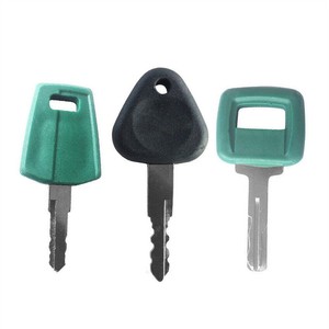 Jeu de 3 clés de véhicule pour Volvo, matériel lourd, excavatrice, chargeuse, camion, clé noire en PP, fonction de déverrouillage - Product Image 1