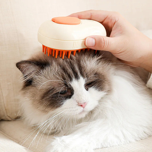 Cepillo de vapor para gatos y perros, peine eléctrico autolimpiante con vapor para masaje, cepillo pulverizador para mascotas con forma de aguacate - Product Image 3