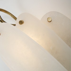 Handmade Custom American Nordic Modern Light Luxury Brass Spanish Alabaster Vanity Wall Light for Bedroom Living Room Hallway - Product Image 5