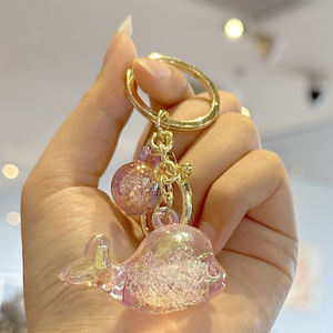 Sáng Tạo dễ thương cá heo động vật biển 3D hình dạng cá Keyring động vật đại dương Keychain túi quyến rũ Quà tặng khuyến mãi - Product Image 2