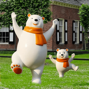 Statue géante d'ours en fibre de verre éclairée par LED intégrée, personnalisable, avec effet lumineux réglable, sculpture autoportante, modèle de <span class=keywords><strong>jardin</strong></span> extérieur - Product Image 3