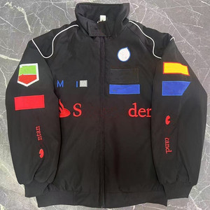 Nouvelle combinaison de course pour homme 2026, rouge, tendance, pour sports de plein air, <span class=keywords><strong>F1</strong></span>, kart, moto, équipe <span class=keywords><strong>Ferrari</strong></span>, broderie personnalisée du logo, <span class=keywords><strong>veste</strong></span> BULL - Product Image 4
