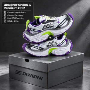 Chaussures de luxe pour hommes et femmes, haute qualité, maille violette et verte, chaussures de marche, chaussures de course, baskets, zapatillas, neuves - Product Image 1