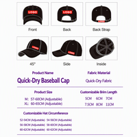 Casquettes de sport blanches à six pans, imperméables, respirantes, réglables, séchage rapide, pour la course à pied, légères, style streetwear