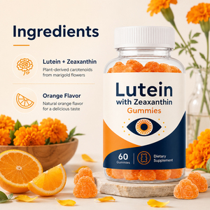 Complément alimentaire pour la santé des yeux, à base de plantes, sans OGM, biologique, faible en sucre, pour adultes, complexe de lutéine et de zéaxanthine, vitamine B2, végétalien, sans gluten, 60 gélules - Product Image 3
