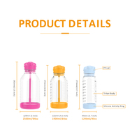 Bouteille d'eau de sport en Tritan sans BPA de qualité alimentaire 1200ml 1900ml 2500ml avec couvercle à bec et paille, testée anti-fuite, graduations de mesure, pour le fitness