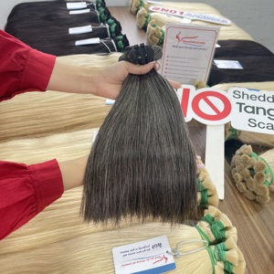 ผมแท้เวียดนาม เทนห์อัน T423 100% เวอร์จิ้น เรมี สีเทาธรรมชาติ ผมตรง สีอ่อนและสีเข้ม สำหรับต่อผม น้ำหนัก 100 กรัม พร้อมส่ง - Product Image 3