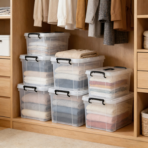 Large Plastic Storage <strong>Box</strong> Clear <strong>Toy</strong> Storage <strong>Box</strong> <strong>with</strong> <strong>Lid</strong> and Transparent Organizer for Kids - Product Image 3