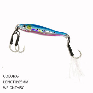 Leurre de pêche jigging <span class=keywords><strong>Little</strong></span> <span class=keywords><strong>Jack</strong></span> 9171, 45g 65mm, type S japonais, longue portée, en métal, double hameçon, leurre dur artificiel - Product Image 4