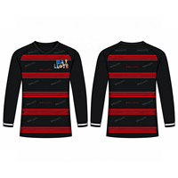 Maillot de football à manches longues pour homme en tissu anti-humidité avec col en V pour projets d'étiquettes indépendantes et commandes en gros