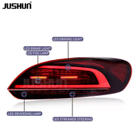Feux arrière JUSHUN pour Volkswagen Scirocco 2009-2014 – Ensemble de feux arrière LED améliorés, feux stop, feux de croisement et de route, accessoires automobiles