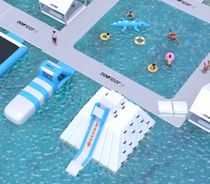 LILYTOYS, <span class=keywords><strong>muelle</strong></span> flotante inflable <span class=keywords><strong>de</strong></span> agua personalizado, plataforma <span class=keywords><strong>de</strong></span> isla para fiestas, equipo <span class=keywords><strong>de</strong></span> juego <span class=keywords><strong>de</strong></span> agua, cabaña flotante para diversión - Product Image 6