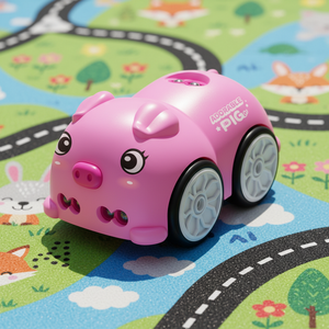 Adorable Coche <span class=keywords><strong>de</strong></span> Control Remoto con Forma <span class=keywords><strong>de</strong></span> Cerdo - <span class=keywords><strong>Modo</strong></span> Dual por Gestos y RC, Luces LED, Carga USB, Diversión para Niños y Niñas (Azul/Rosa) - Product Image 1
