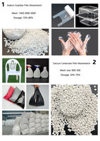 Masterbatch de carbonate de calcium Caco3 en granulés pour plastiques, remplissage, masterbatch noir et blanc PP PE LDPE HDPE