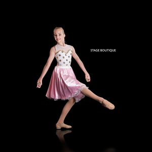 กระโปรงบัลเล่ต์ผ้าซาตินสำหรับผู้หญิงกระโปรงเต้นรำผ้าซาตินยาวผ้าคาดเอว - Product Image 2