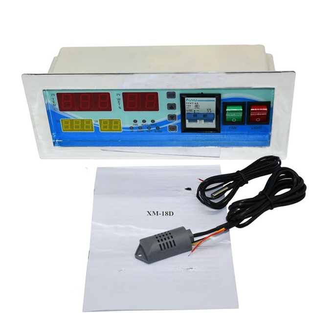 XM-18D Egg Incubator Controller With Thermostat Hygrostat Sensor Full Automatic Control