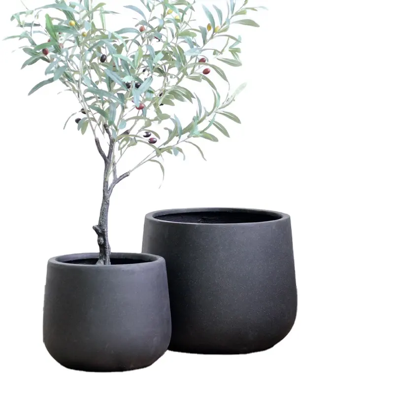 Thiết Kế Hiện Đại Xi Măng Ngoài Trời Sợi Thủy Tinh Kích Thước Lớn Vườn Planter Cho Trang Trí Sân Vườn