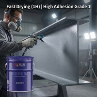 Apprêt époxy gris à base d'eau à séchage rapide pour métal, haute adhérence, dureté HB, couche de base métallique, vente en gros